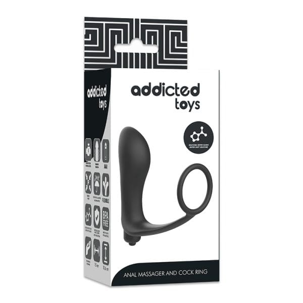 ADDICTED TOYS - VIBRATORY ANAL PLUG WITH PENIS RING 5